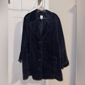 J. Jill Dark Blue Corduroy Blazer